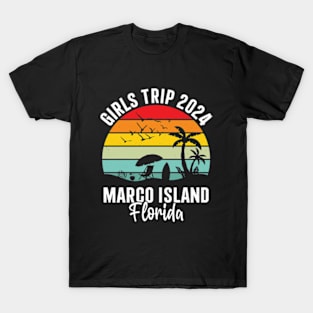 Girls Trip 2024 Marco Island Florida Palm Tree T-Shirt